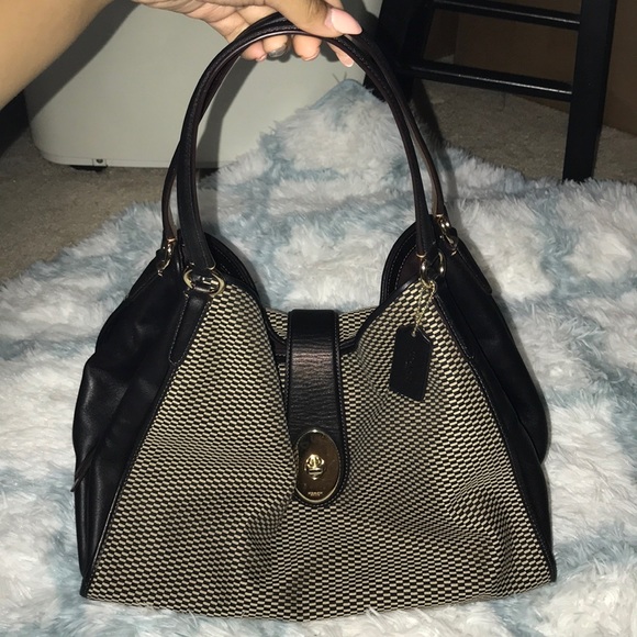 Coach Handbags - Black and Brown Coach shoulder bag